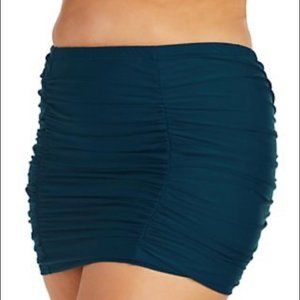Raisins Curve Ruched Costa High Waist Swim Skirt